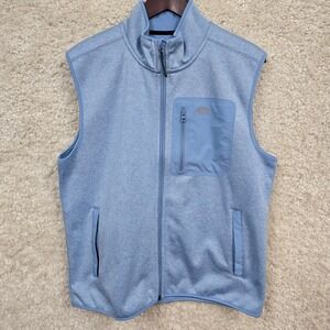 AFTCO Fishing Vest Men's Medium Blue Full Zip AFTECH Technical Performance Layer